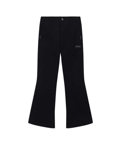【AS"ON】 TINA TWILL PANTS / BLACK 正規品