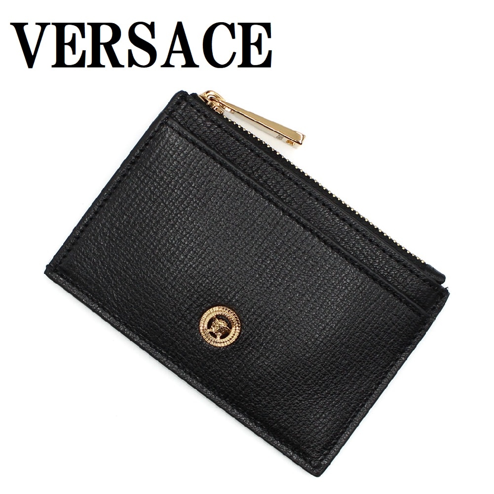 ヴェルサーチェ 1016785 1A10544 1B00V カードホルダー コインケース ミニ 財布 メドゥーサ カードケース カード入れ 小銭入れ メンズ レディース ブラック