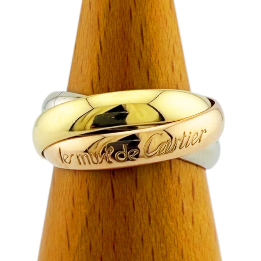 カルティエ トリニティ リング 指輪 9.5号 18金 K18イエローゴールド CARTIER 中古 美品