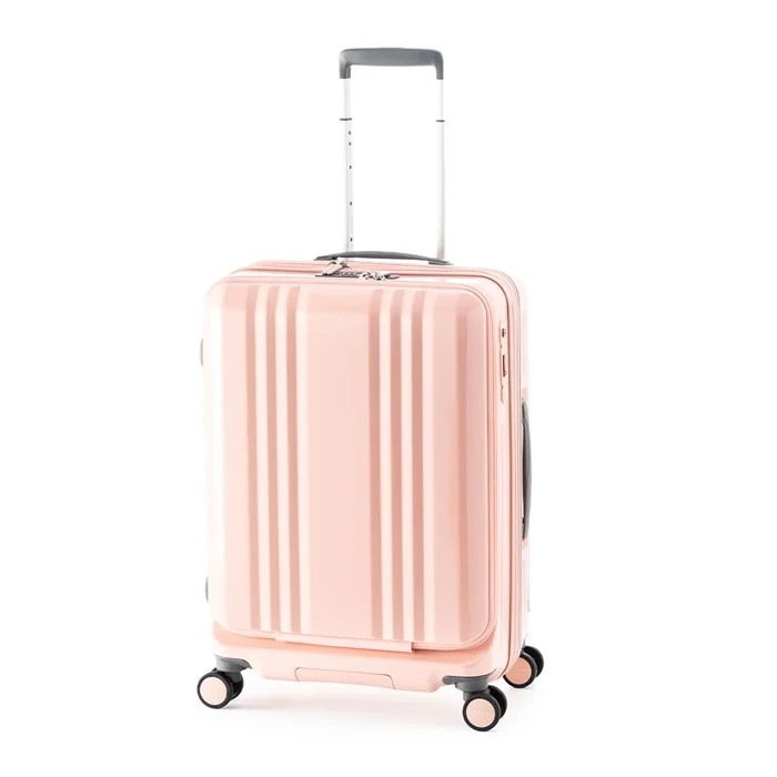 ハードキャリーケース デカかるEdge Front Open 5～7泊 55L+10L ALI-077-22FW-CPK コーラルピンク