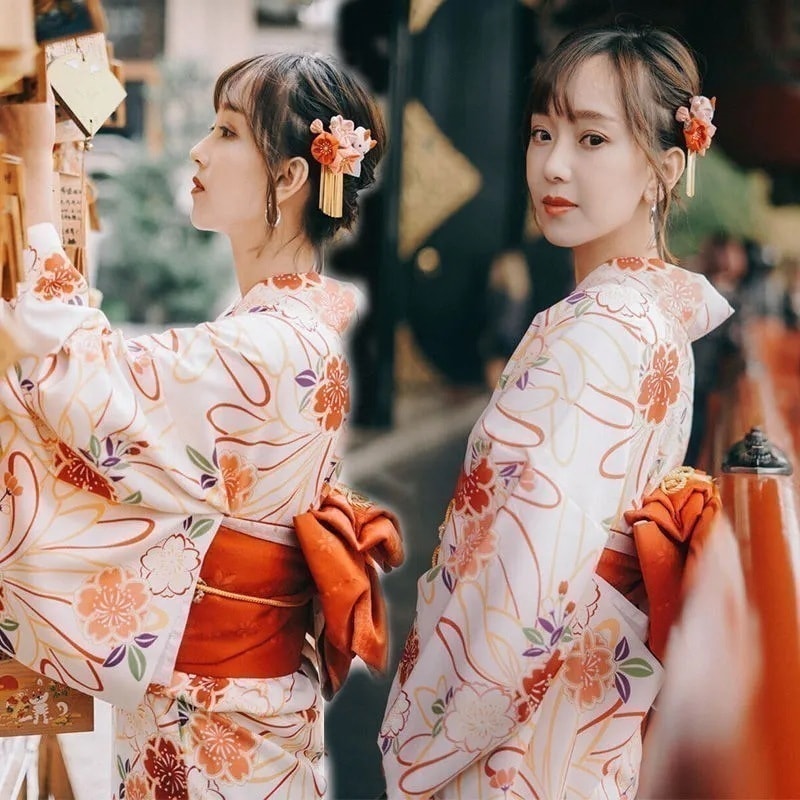 着物セット浴衣女性日系レトロ撮影写真衣装花火大会成人の日のプレゼント かわいい神明の少女 伝統 和服 スーツ レディー 着物