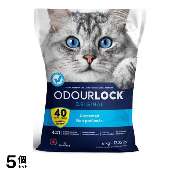 インターサンド ODOURLOCK(オードロック) 猫砂 鉱物タイプ 6kg 5個セット