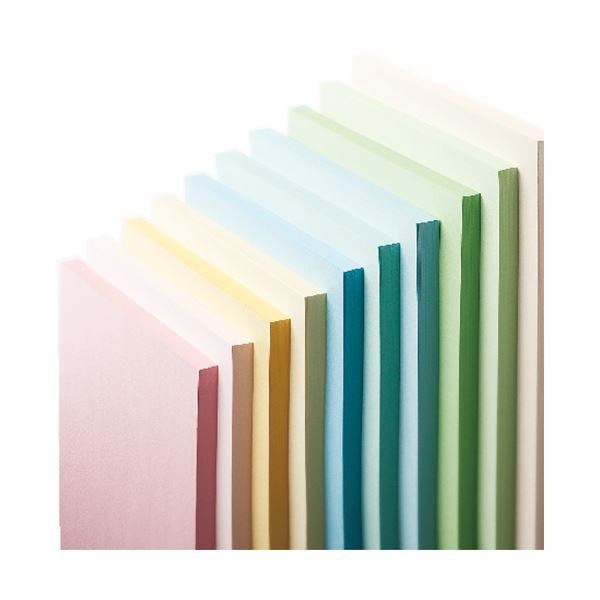 （まとめ） 長門屋商店 Color Paper A3 特厚口 水 ナ-1410V 1冊（100枚） 4セット