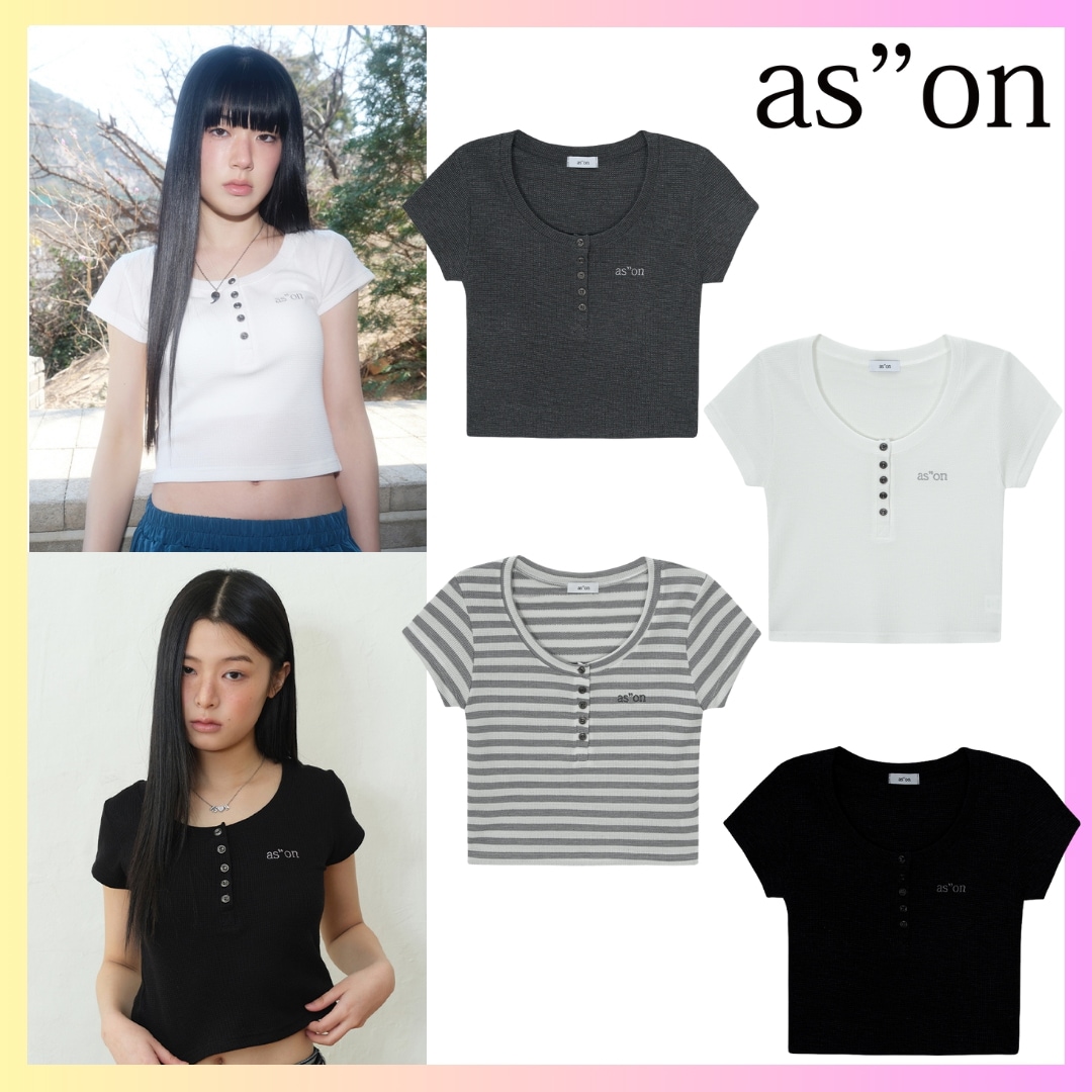 COBY TEE - 4カラー + FREE OMAKE クロップドTシャツ UネックTシャツクロップドトップスワッフルTシャツ韓国ファッションレディースTシャツ春夏トップスカジュアルコーデ