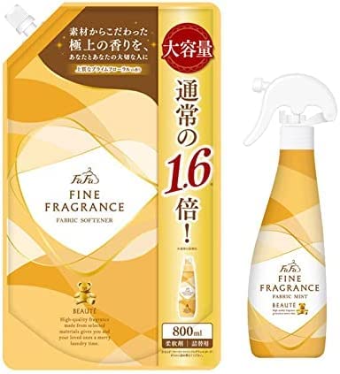 【まとめ買い】ファーファファインフレグランス 柔軟剤 ボーテ 大容量 詰替 800ml 通常の1.6倍 & ファブリックミスト ボーテ 本体 300ml 限定セット 【8個セット】上質なプライムフロー