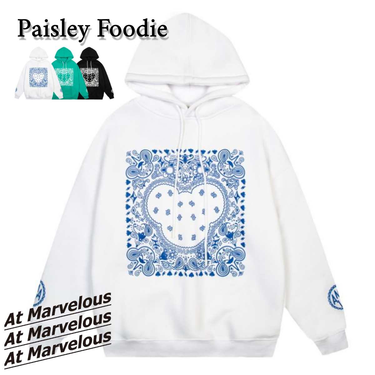 ペイズリー パーカー プルオーバー メンズ フーディー トップス トレーナー スウェット ストリート