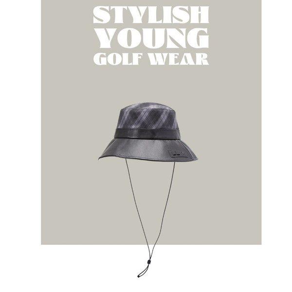 レザーつば配色ティーホルダーポイントハット6J67481 ブラック,ベージュ04_CC