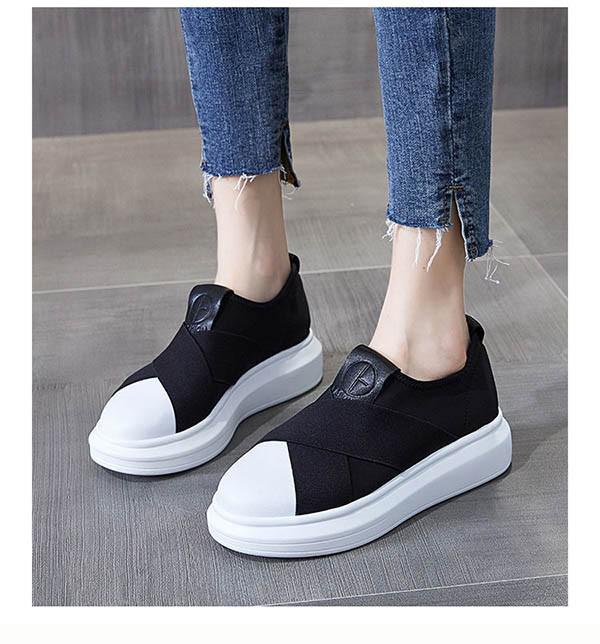 スポーツシューズスポーツキャンバスシューズ コンフォート サマー つっかけ かかとあり スニーカー おしゃれ 美脚 厚底 大きいサイズ 手を使わず シューズ レディース スリッポン お出掛け ヒール5