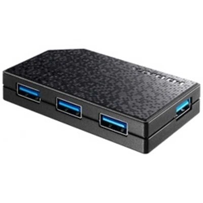 他サイト： IOデータ　テレビ用USBハブ(4ポートセルフ&バスパワーブラック)　US3-HB4ACの商品画像