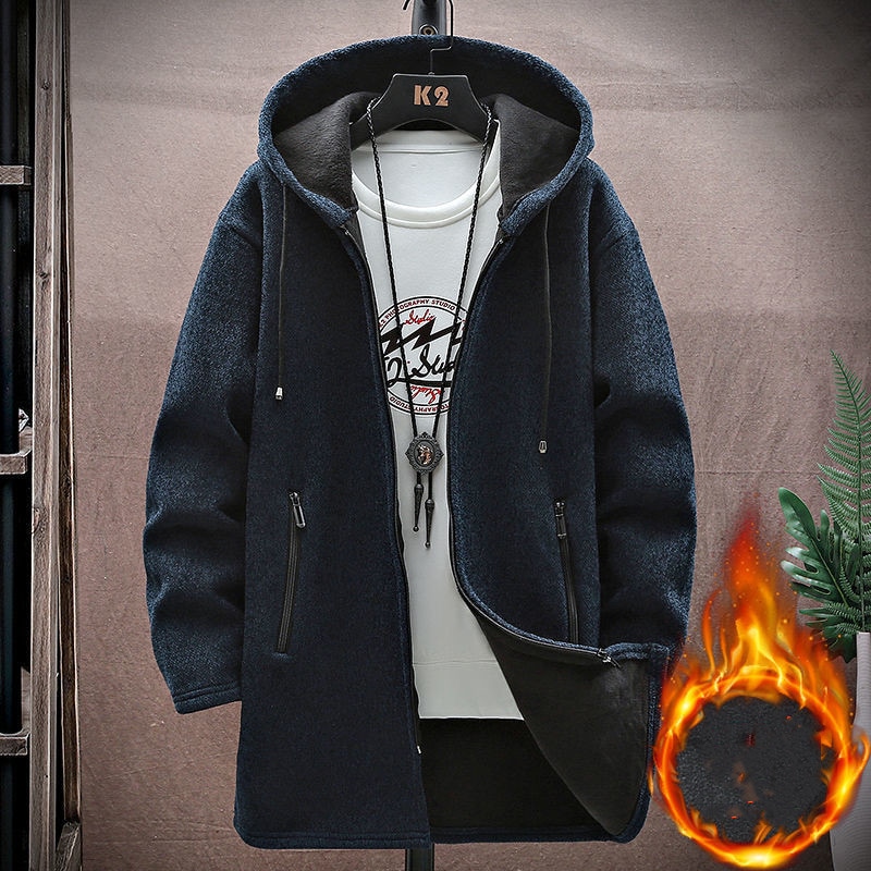 パーカー 裏起毛 メンズ 暖かい ロングパーカー スエットパーカー ファッション 防寒 プルオーバーパーカー コート 冬 新作 薄ボア