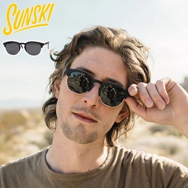 サングラス メンズ レディース ブランド 偏光 UVカット 偏光レンズ 運転用 ブラック 黒 Avila Black Slate SUNAV-BSL