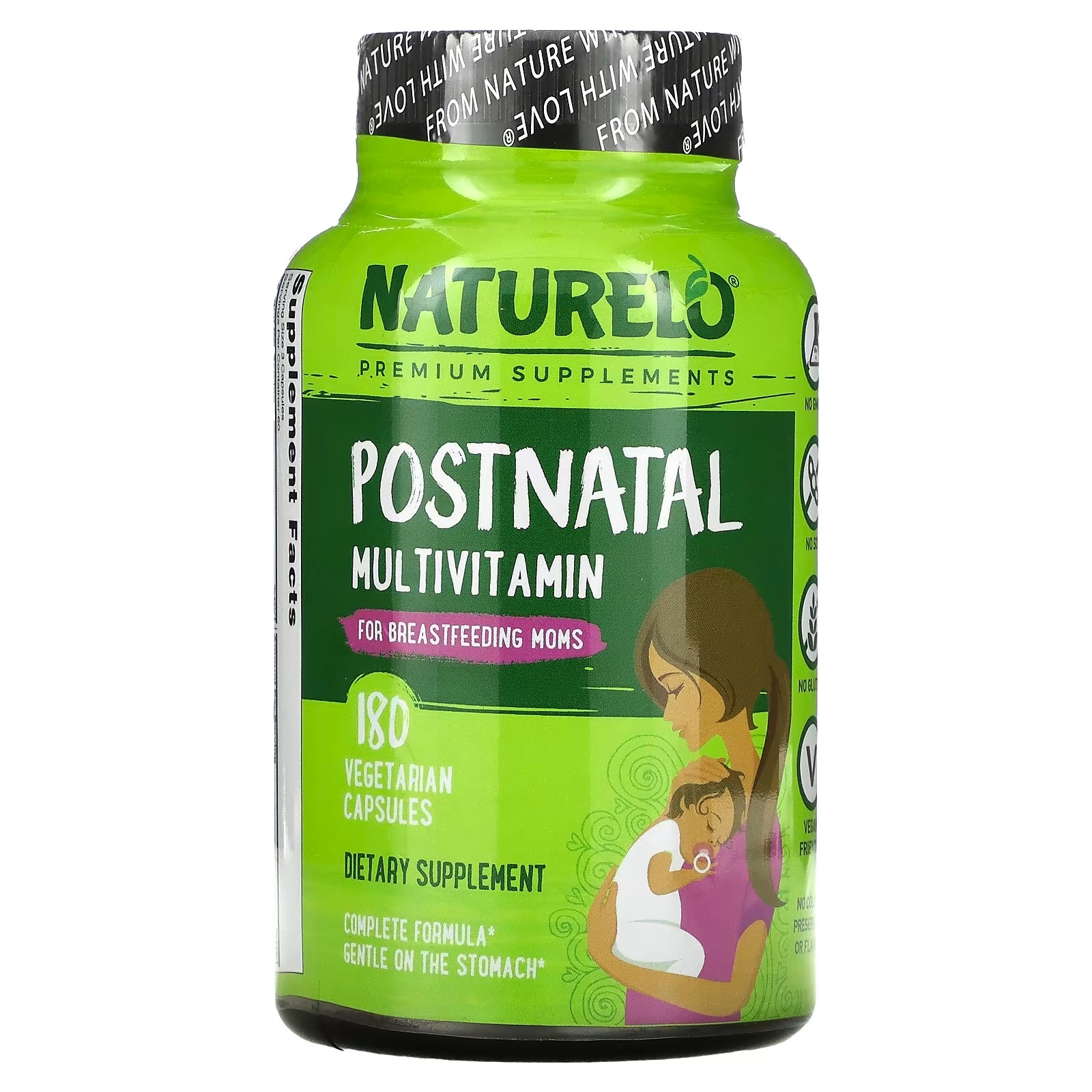 NATURELO, 授乳中の方向け産後のマルチビタミンベジカプセル180粒