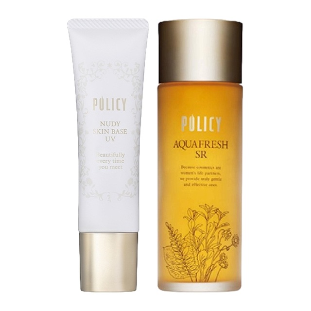 ポリシー ヌーディスキンベースUV 30g とアクアフレッシュSR 120ml のセット