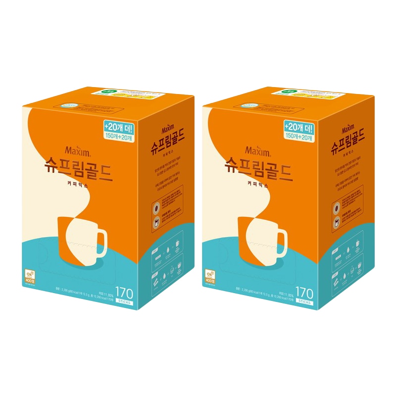 【1+1】 シュプリームゴールドコーヒーミックス 170個