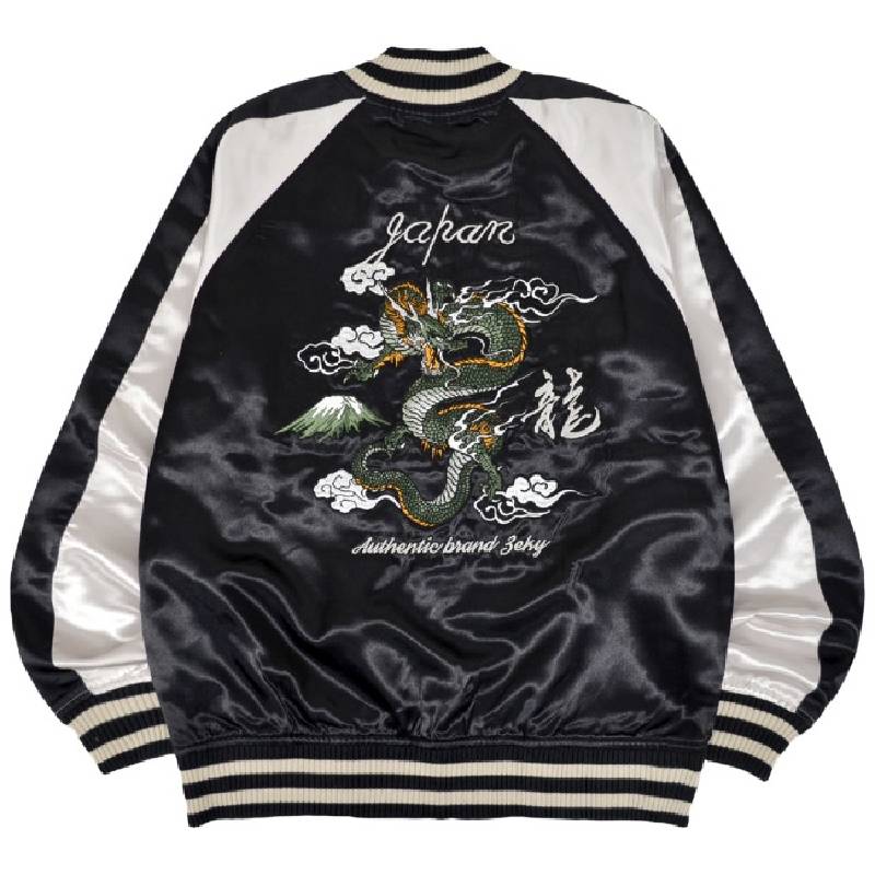 スカジャン 和柄 龍 刺繍 アウター メンズ レディース カジュアル z1841-00