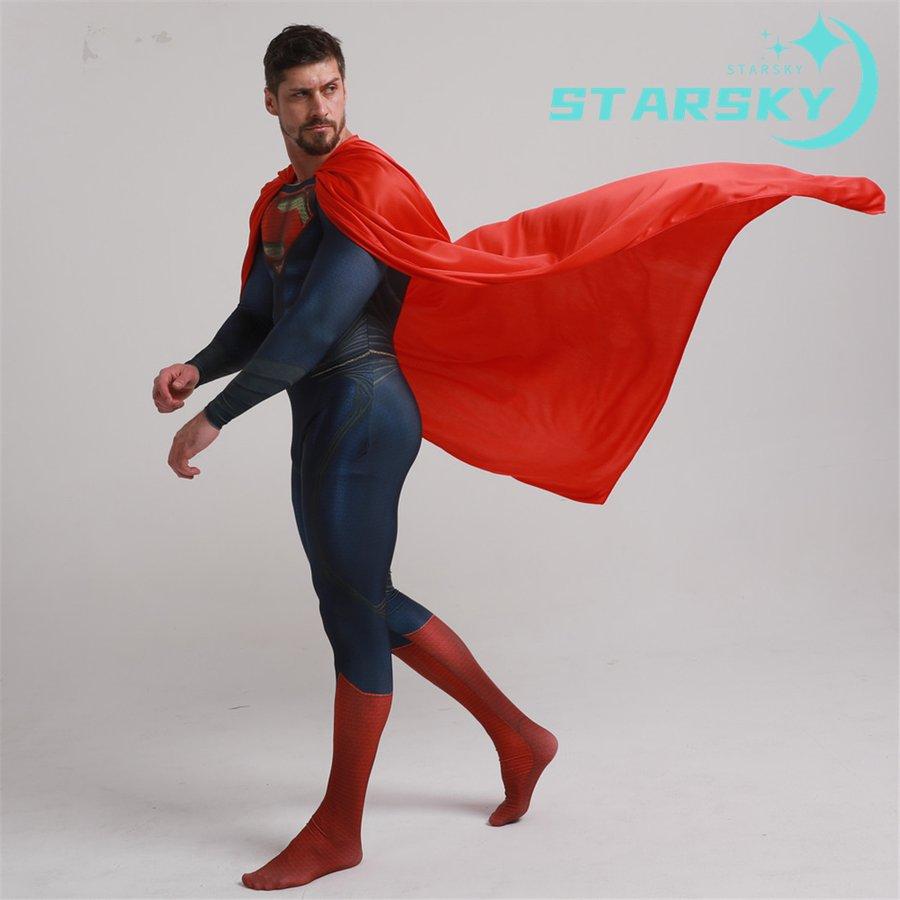 Man of SteelClark Kent 全身タイツ　弾力伸縮性あり　子供用　大人用　 コスチューム　仮装　コスプレ衣装　ハロウィン イベント