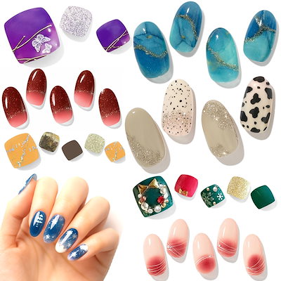 一点限り❣️Nail Wrapsレッドゴールド装飾 10枚入りネイルシール爪ヤスリ 指先で秋をまとう♡紅葉ネイル特集｜2021