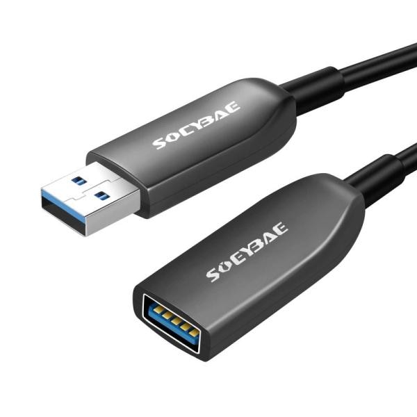 公式の USB 延長ケーブル 5M, USB 3.0 光ファイバー ケーブル 5Gbps