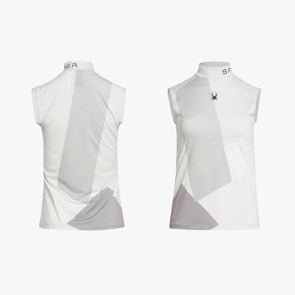 女性プロウェブハイネックノースリーブトップ SPHMCNSL291WWHT 710382
