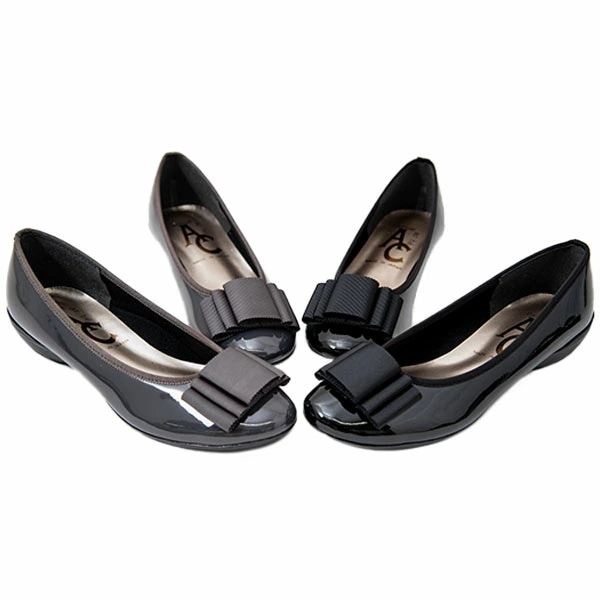 neue ar he AC エーシー 1527 レディース パンプス 日本製 新作 リボン仕様 エナメル 3E ゆったり 幅広 ふかふかインソール お洒落 履きやすい 痛くなりにくい 5,013円