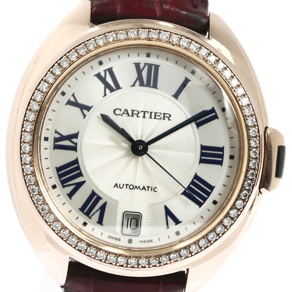カルティエ CARTIER WJCL0013 クレドゥカルティエ K18PG ダイヤベゼル 自動巻き レディース _775809【中古】