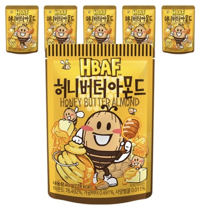 [韓国食品] ハニーバターアーモンド 40g, 36個 ハニーバター アーモンド ピーナッツ 韓国アーモンド 人気商品 韓国食品 韓国お菓子 クッキーアンドクリーム味 アーモンド cookie cre 5,857円