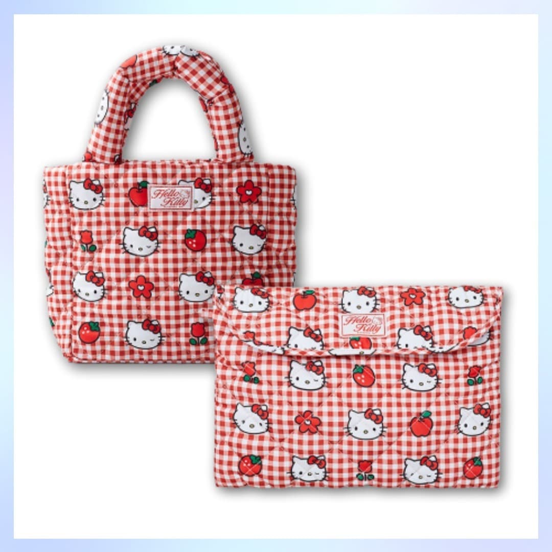 【SPAO公式】HELLO KITTY キルティングバッグ／韓国限定ふわふわトート・軽量・大容量・プレゼントにも