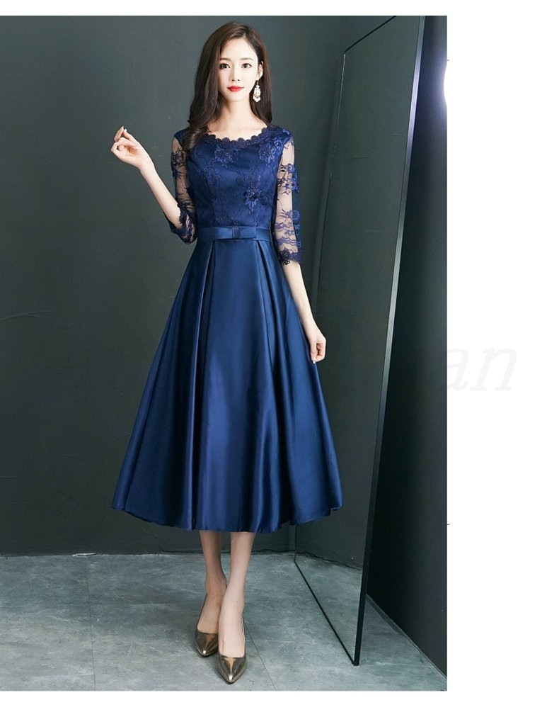 ドレス 結婚式 ワンピース フォーマルワンピース パーティードレス ロングドレス レース お呼ばれ