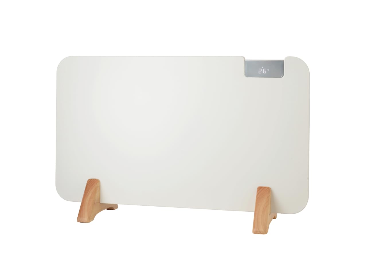 moku. パネルヒーター コンベクターヒーター ここぽか (1200W) 8畳 木目 ホワイト モク 暖房 電気暖房 電気ストーブ リビング暖房 乾燥しない 温度設定 オフタイマー 遠赤外線 自然対