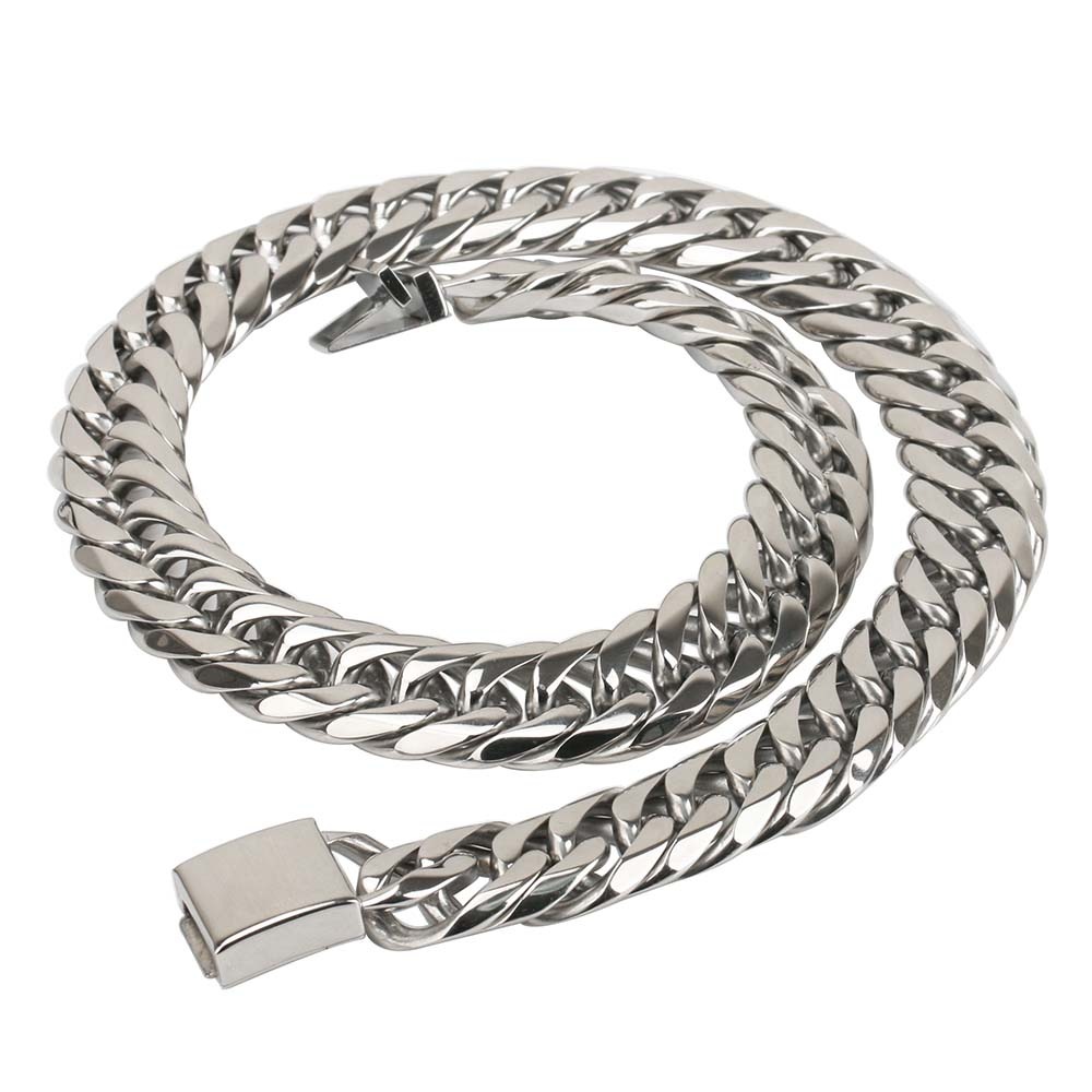 ステンレス ダブル喜平ネックレス [n310-silver-16mm]