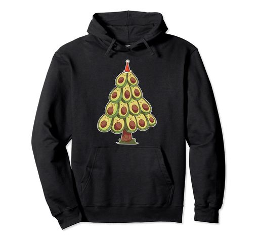 アボカドのクリスマスツリー面白い パーカー