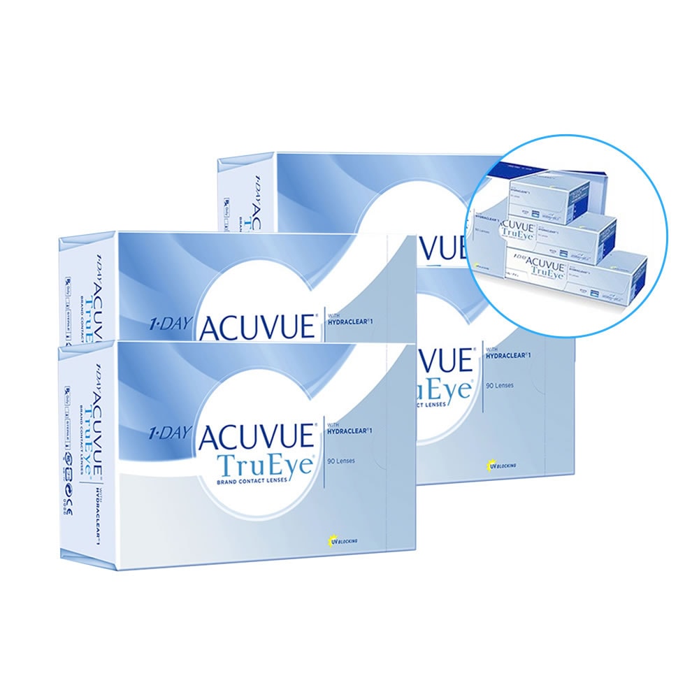 処方箋不要 ワンデーアキュビュー トゥルーアイ90枚 (4箱)