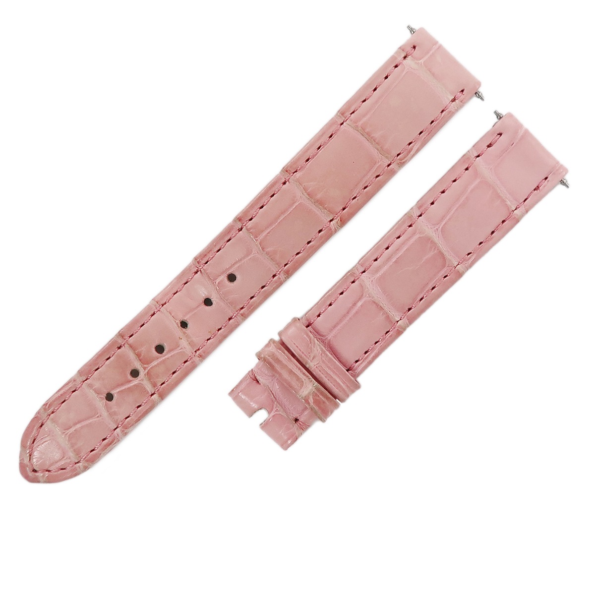 レディース 純正 クロコ 替え ベルト バンド ストラップ 15ｍｍ ピンク 3年保証