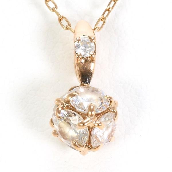 ミスティ K10PG ネックレス ジルコニア 総重量約2.0g 約40cm ジュエリー 中古