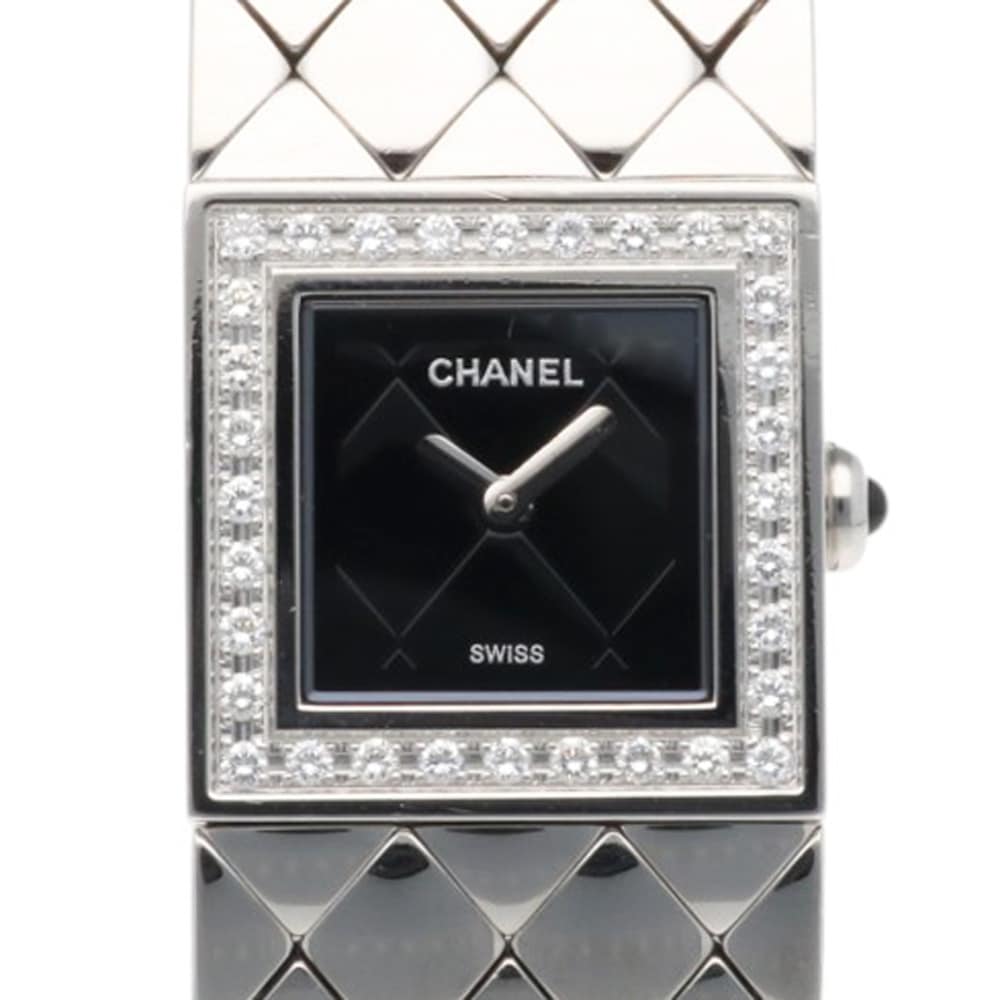 シャネル マトラッセ 腕時計 ステンレススチール クオーツ 磨き直し済 1年保証 CHANEL 中古