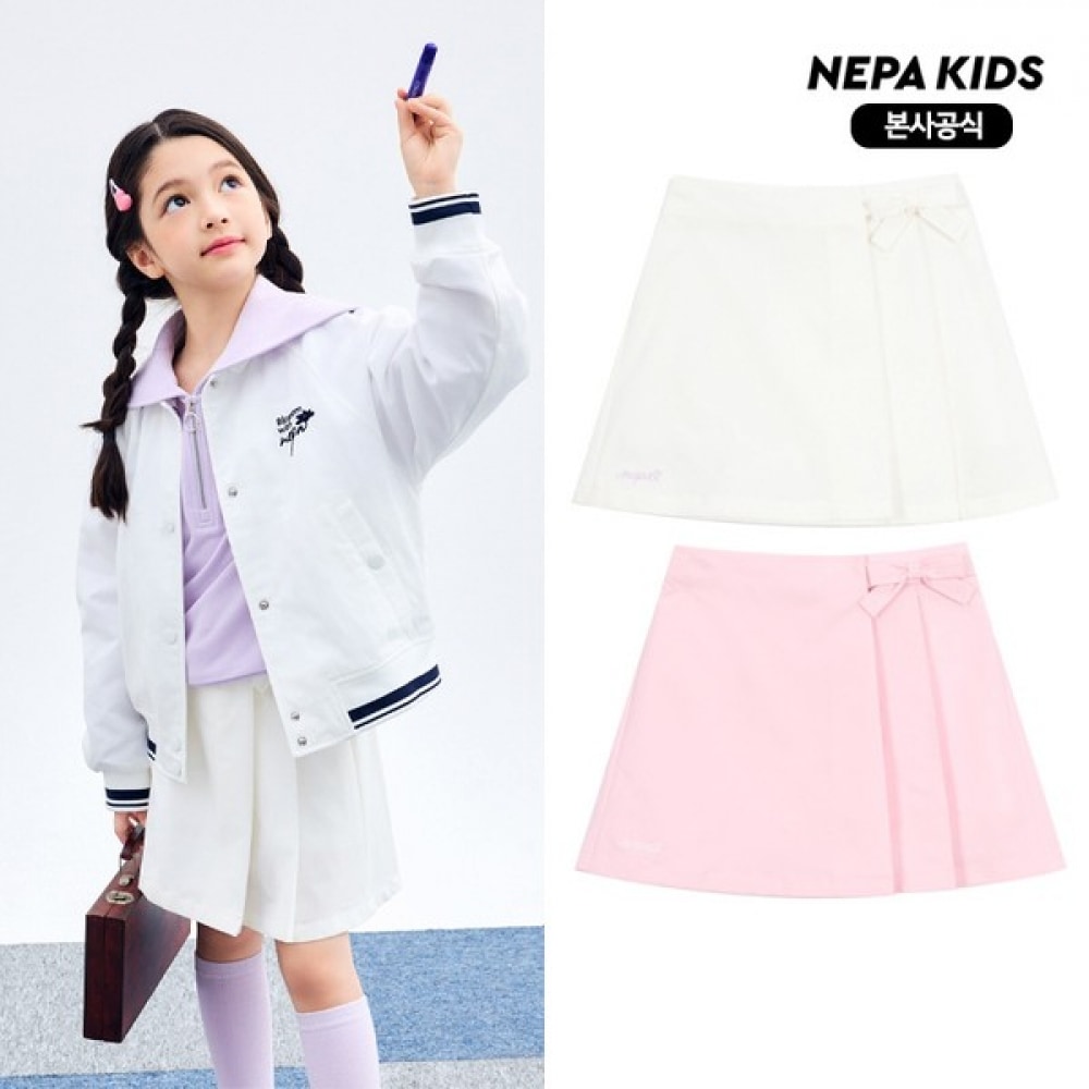 [ネパキッズ] ネパキッズ/ヘッドセット KL21801 リボンプリーツスカート