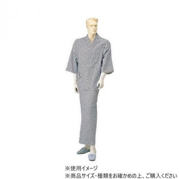 神戸生絲　紳士セパレートねまき（ラグラン袖/裾よけプラス1枚）フリー No.30 コン 幾何柄