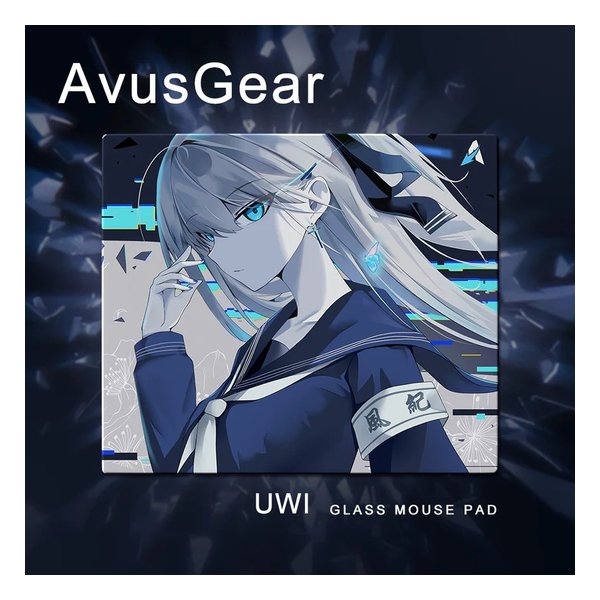 ガラスマウスパッド First Edition UWI 490×420mm/厚さ2.5mm/うい AG-FE-UWI