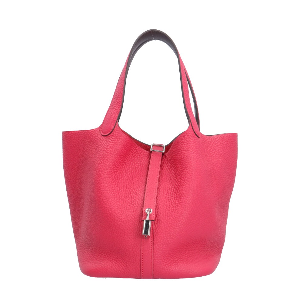 エルメス ピコタンロックMM ハンドバッグ レザー ピンク HERMES 中古 美品