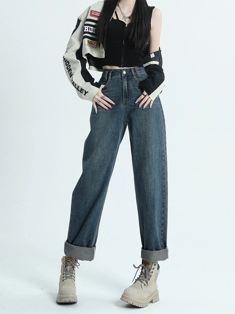 ハーラン ジーンズ 女性 春春冬春春冬春百緩 新作 薄手 ハイウエストl春 ズボン