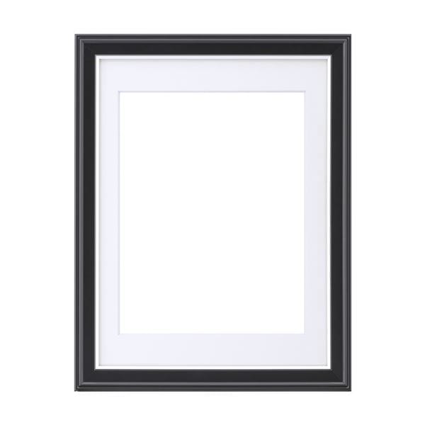 ( 黒い遺影額 ) 仏事用額 葬儀額 遺影額 寸巾 290×230mm 銀 日本製 木製 光の反射を防ぐ 額 額縁 フレーム