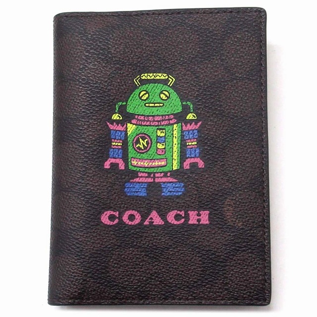 コーチ カードケース COACH アウトレット メンズ シグネチャーロボットパスポートケース CCW171 QBWAN