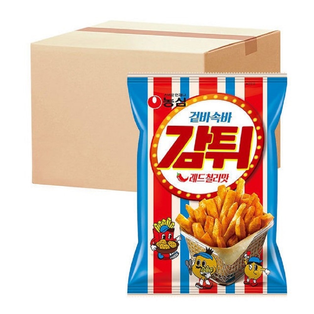 韓国-K MEAL-フライドポテト レッドチリ味 60g X 16入 ボックス おやつ ビールのおつまみ じゃがいも チリ味 調味料じゃがいも-K FOOD