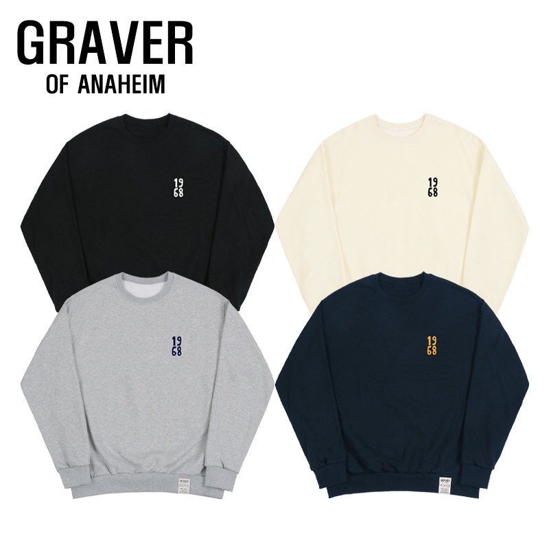 [ODNR-UNISEX] 1968 Square Logo Sweatshirt_4color 5,096円