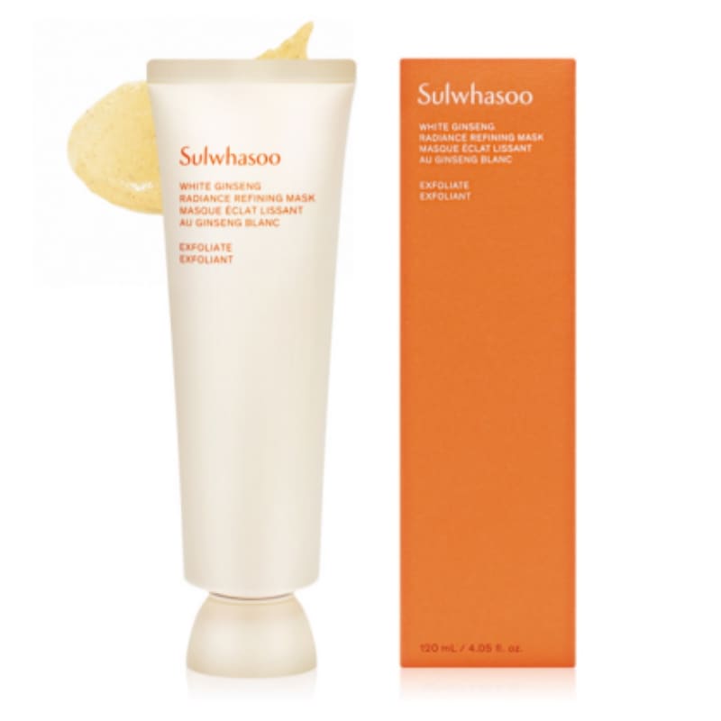 【Sulwhasoo】ホワイトジンセン ラディアンス リファイニング マスク インシャワー スクラブマスク 120ml 洗い流すマスク スクラブマスク インシャワーマスク 角質ケア 保湿ケア なめらか