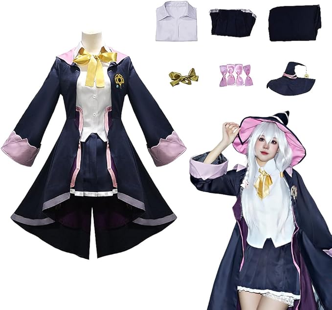 魔女の旅々風 イレイナ風 コスプレ 衣装 戦闘服 制服 豪華セット 帽子 コスチューム 仮装 演出服 文化祭 舞台服 ハロウィン衣装