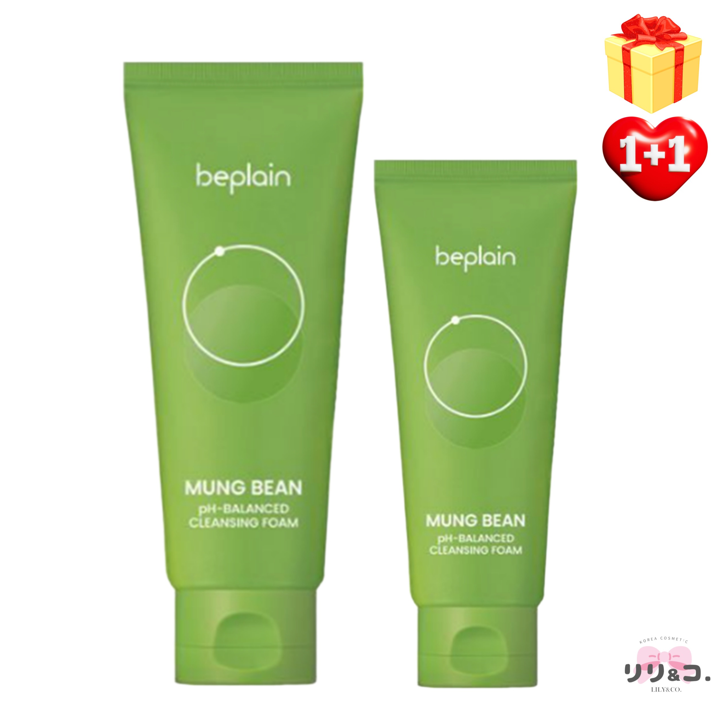 [企画セット] 緑豆pHバランス クレンジングフォーム 80ml＋160ml 計2本 Mung Bean クレンジング 敏感肌 角質 皮脂 毛穴 スキンケア 韓国コスメ 保湿 緑豆洗顔 角質ケア