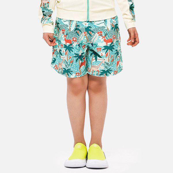 [] キッズトロピカル4部丈ウォーターショーツグリーン(B5SKWBS331GRE)