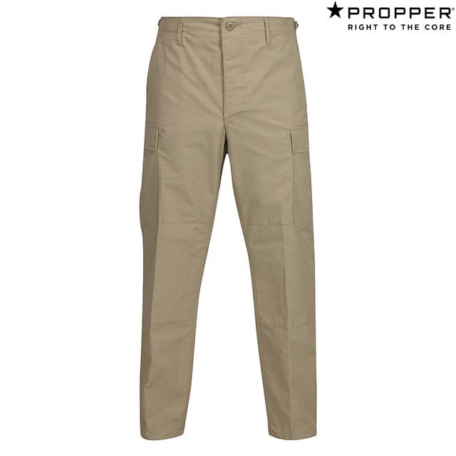 Propper BDU Trouser Button Fly - 100% Cotton Ripstop F5201 Khaki (Short or Regular)プロッパー BDU トラウザー レ