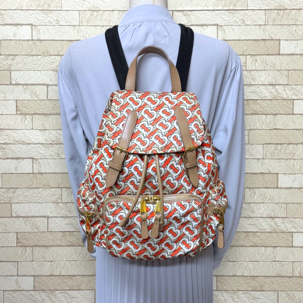 バーバリー スモール バックパック TBモノグラム リュック・デイパック ナイロン BURBERRY 中古